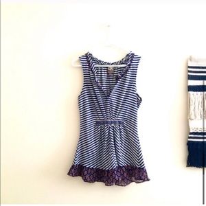 Anthropologie Patterned Sleeveless One September Top